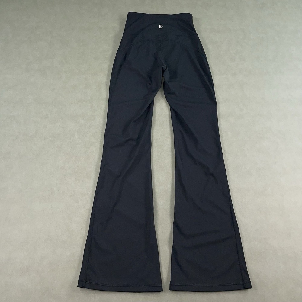 Lululemon Groove Super-High-Rise Flared Pant Nulu Womens 2 Black *READ